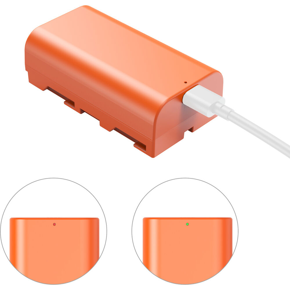 SmallRig NP-F550 USB-C Rechargeable Camera Battery (Orange) 4971