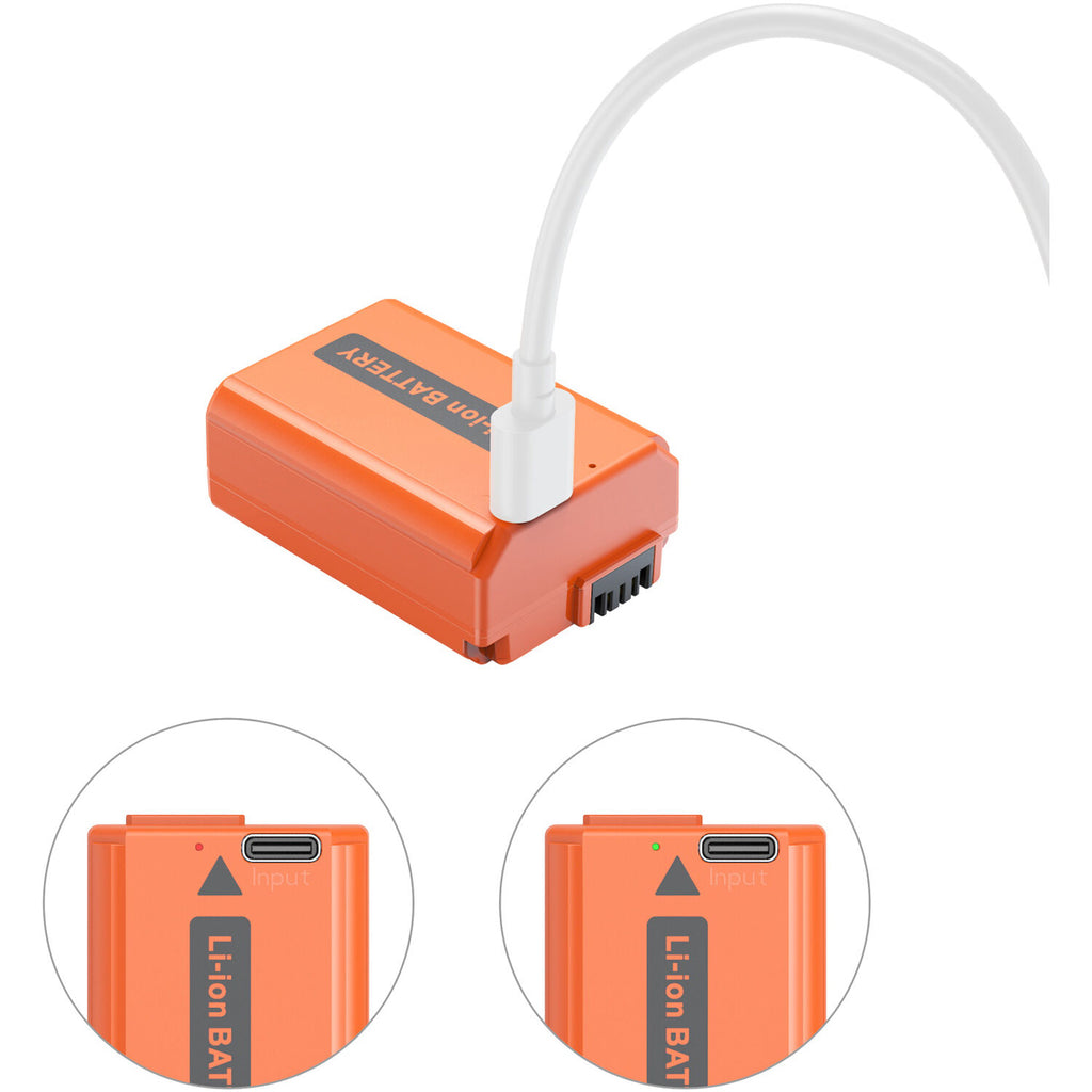 SmallRig NP-FW50 USB-C Rechargeable Camera Battery (Orange) 4965