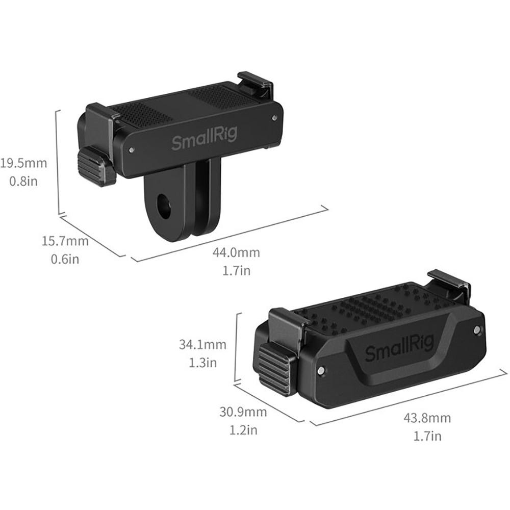 SmallRig Quick Release Adapter Support Kit with 1/4"-20 Threaded Hole and 2-Prong Mount 5918B