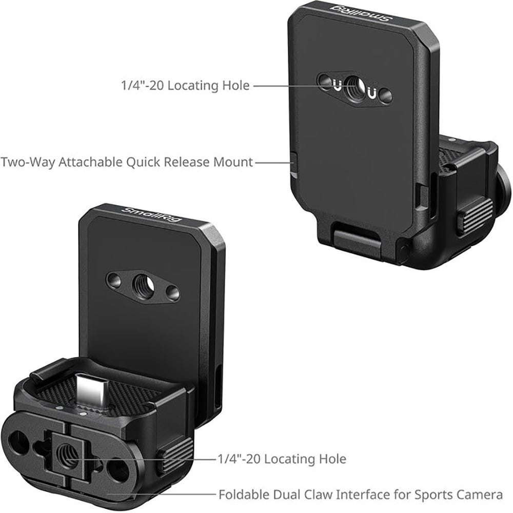 SmallRig Quick Release Attachable Backplate Support (With USB-C Port) for DJI Osmo