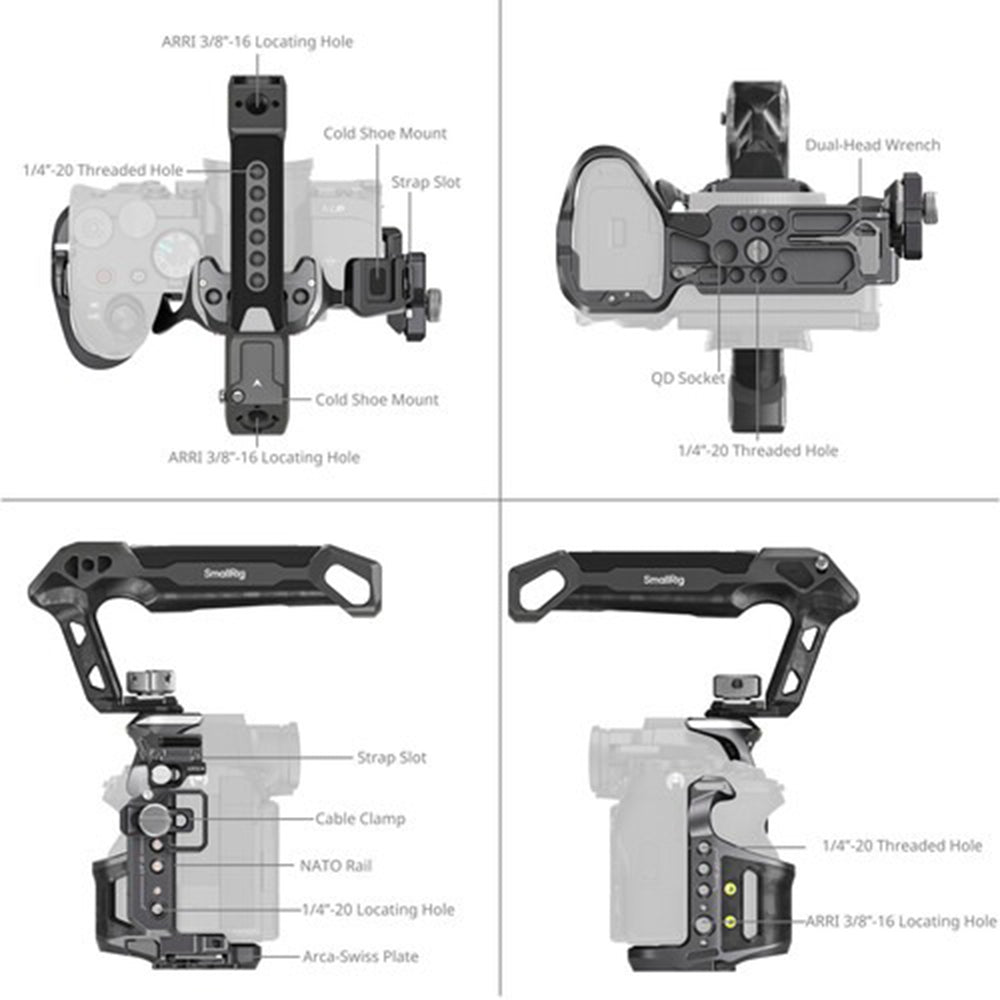 SmallRig "Rhinoceros" Cage Kit for Sony Alpha 7 V / 7R V / 7 IV 6030