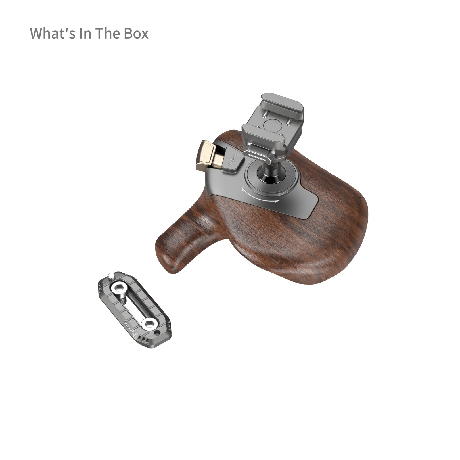SmallRig Rotating Left-Side Wooden Handle with NATO Clamp 5161