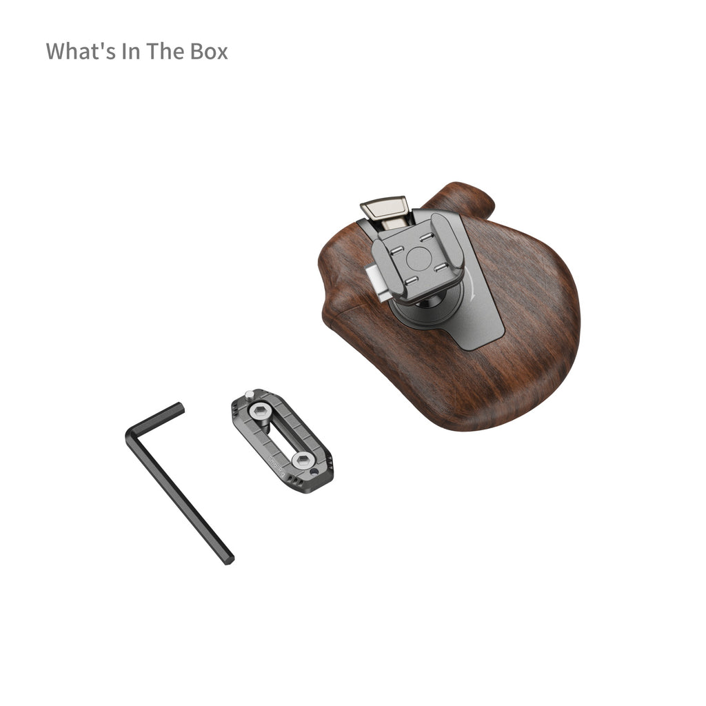 SmallRig Rotating Right-Side Wooden Handle with NATO Clamp 5192