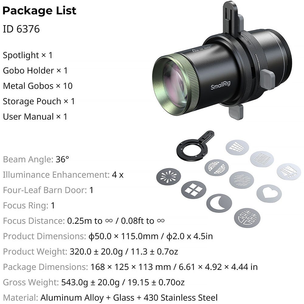 SmallRig SP Air Spotlight 6376