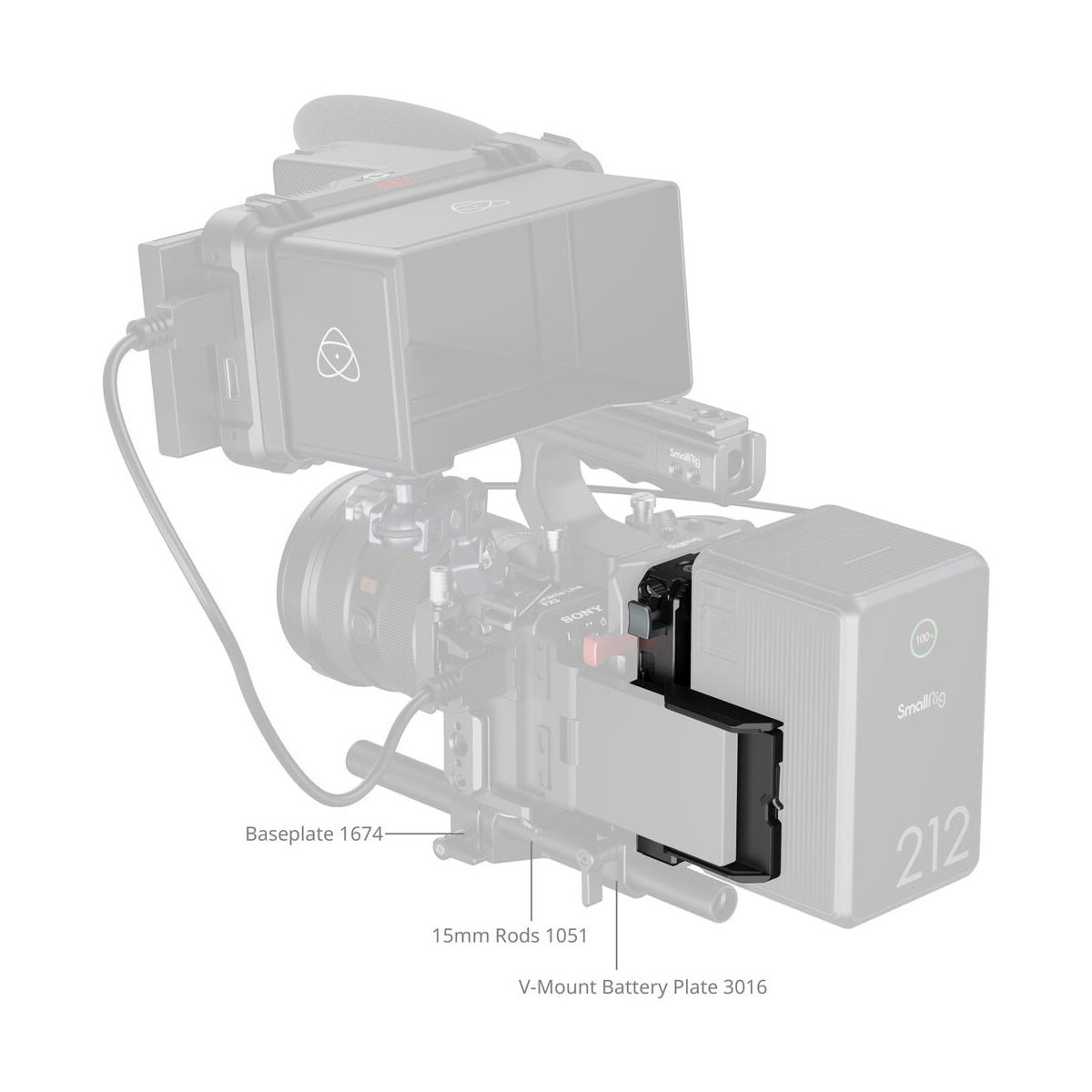 Open Box SmallRig V-Mount Battery Mount Plate 5228