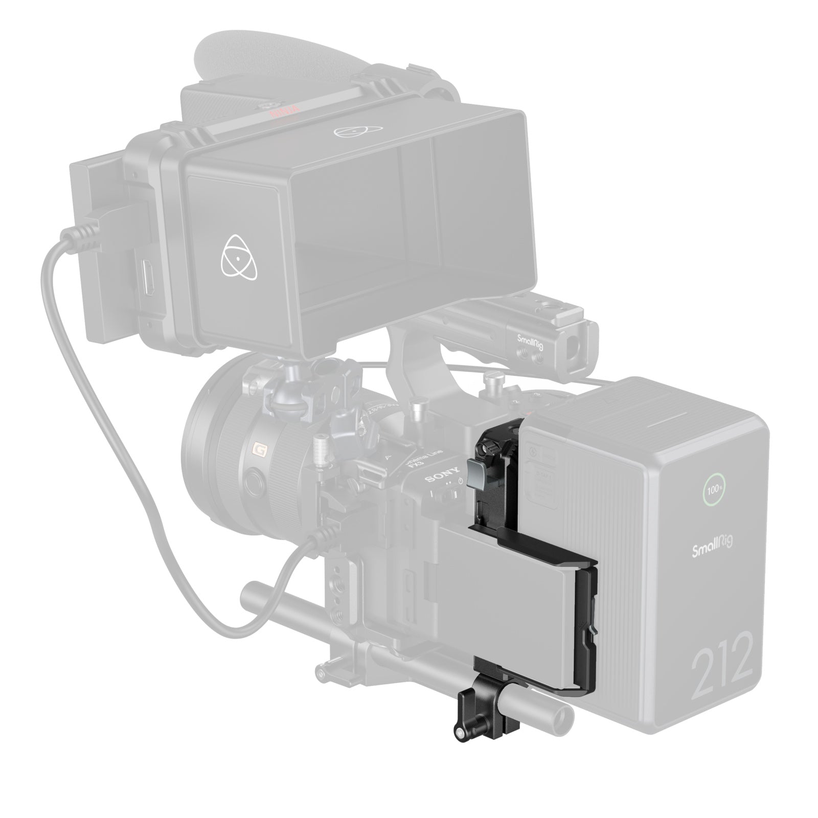 SmallRig V-Mount Battery Mount Plate Kit for 15mm LWS Rods 5226