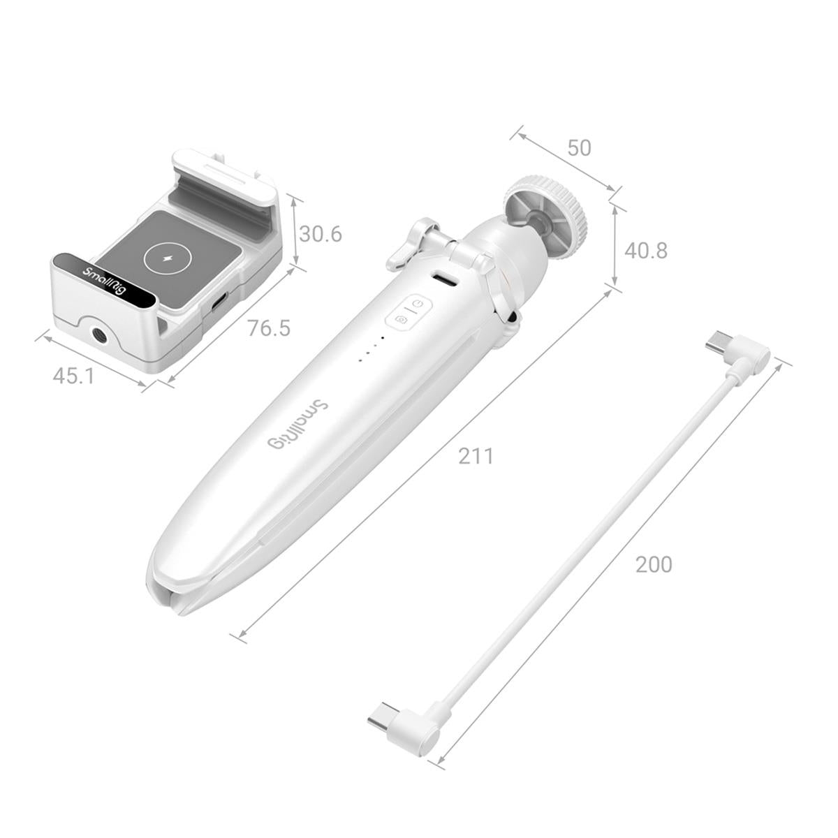 Smallrig Wireless Charging Tripod - White 3541