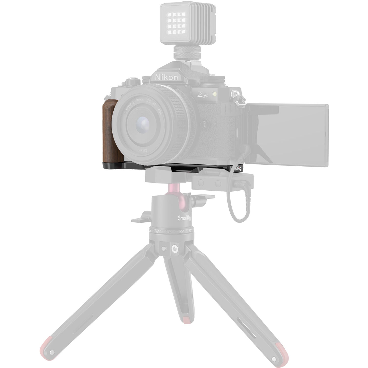 SmallRig Wooden L-Shape Grip for Nikon Z fc (Black) 4802
