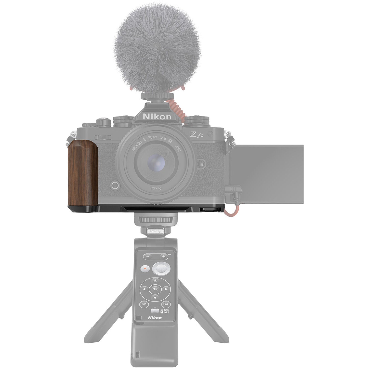 SmallRig Wooden L-Shape Grip for Nikon Z fc (Black) 4802