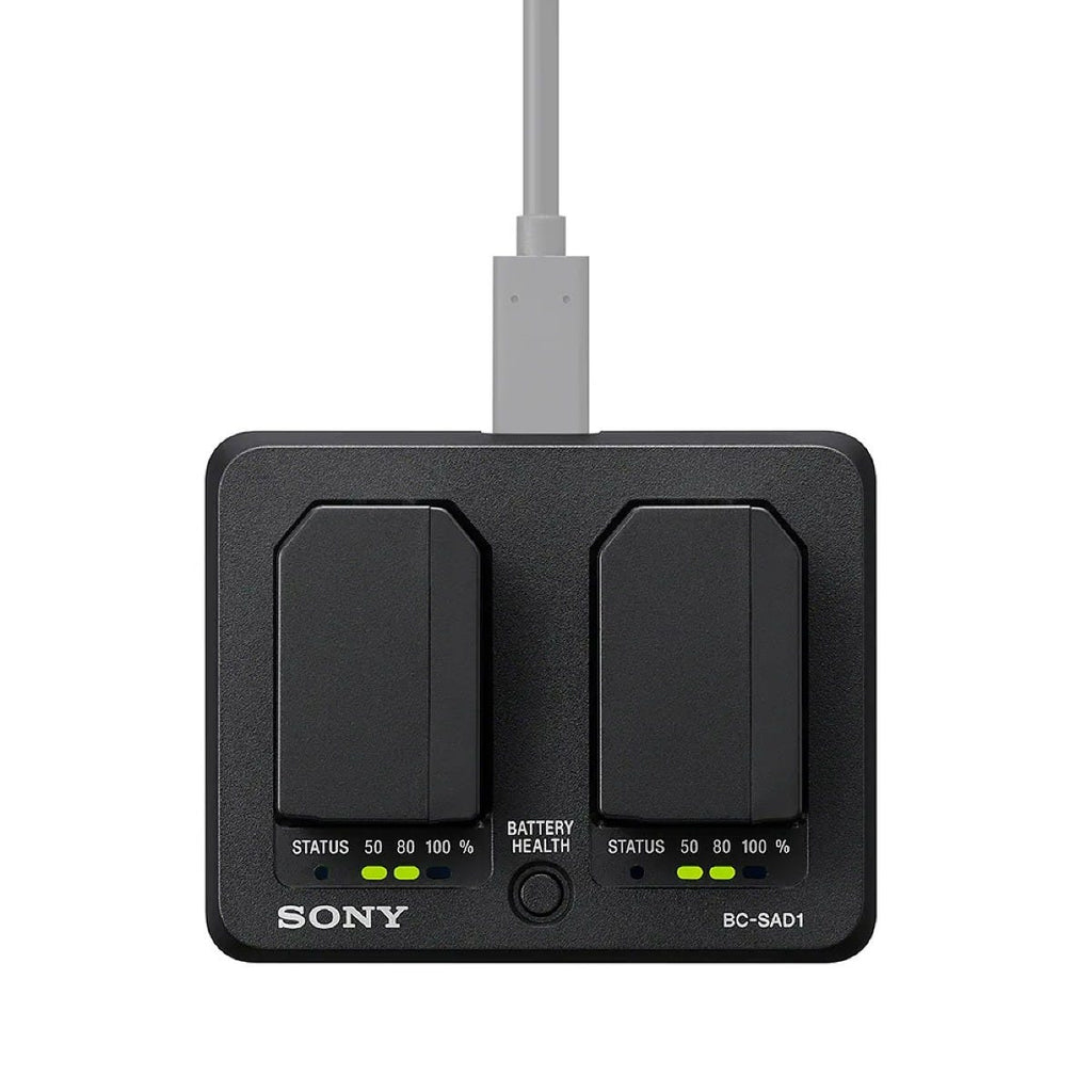 Sony BC-SAD1 Dual Charger with 2x NP-SA100 Batteries Bundle