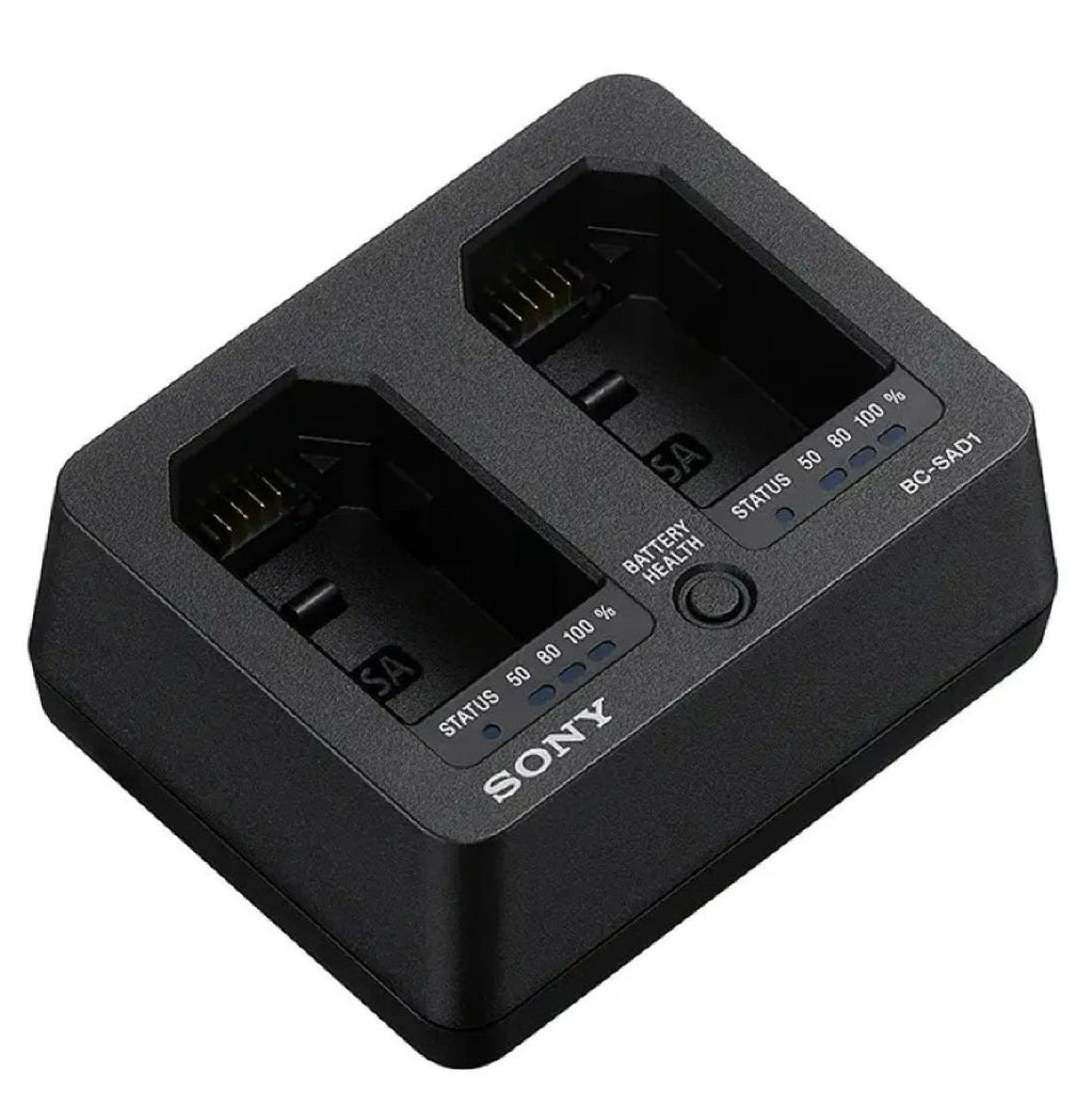 Sony BC-SAD1 Dual Charger with 2x NP-SA100 Batteries Bundle`