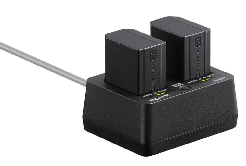 Sony BC-SAD1 Dual Charger with 2x NP-SA100 Batteries Bundle