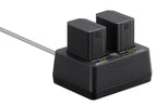 Sony BC-SAD1 Dual Charger with 2x NP-SA100 Batteries Bundle