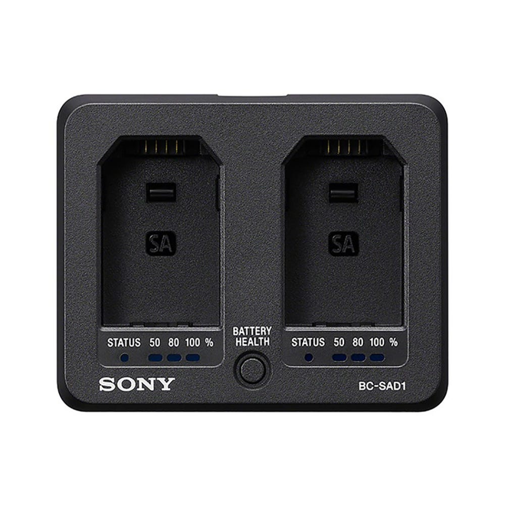 Sony BC-SAD1 Dual Charger with 2x NP-SA100 Batteries Bundle
