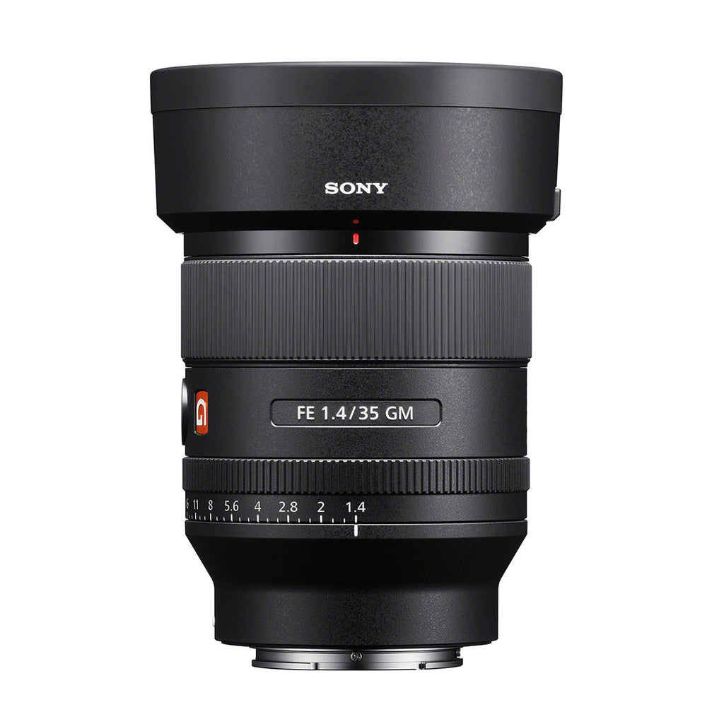 Sony FE 35mm F1.4 GM Lens with hood