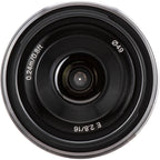 Sony E 16mm f/2.8 Lens  