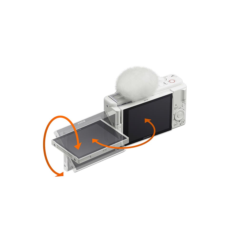 Sony ZV-1F Vlog Camera - White