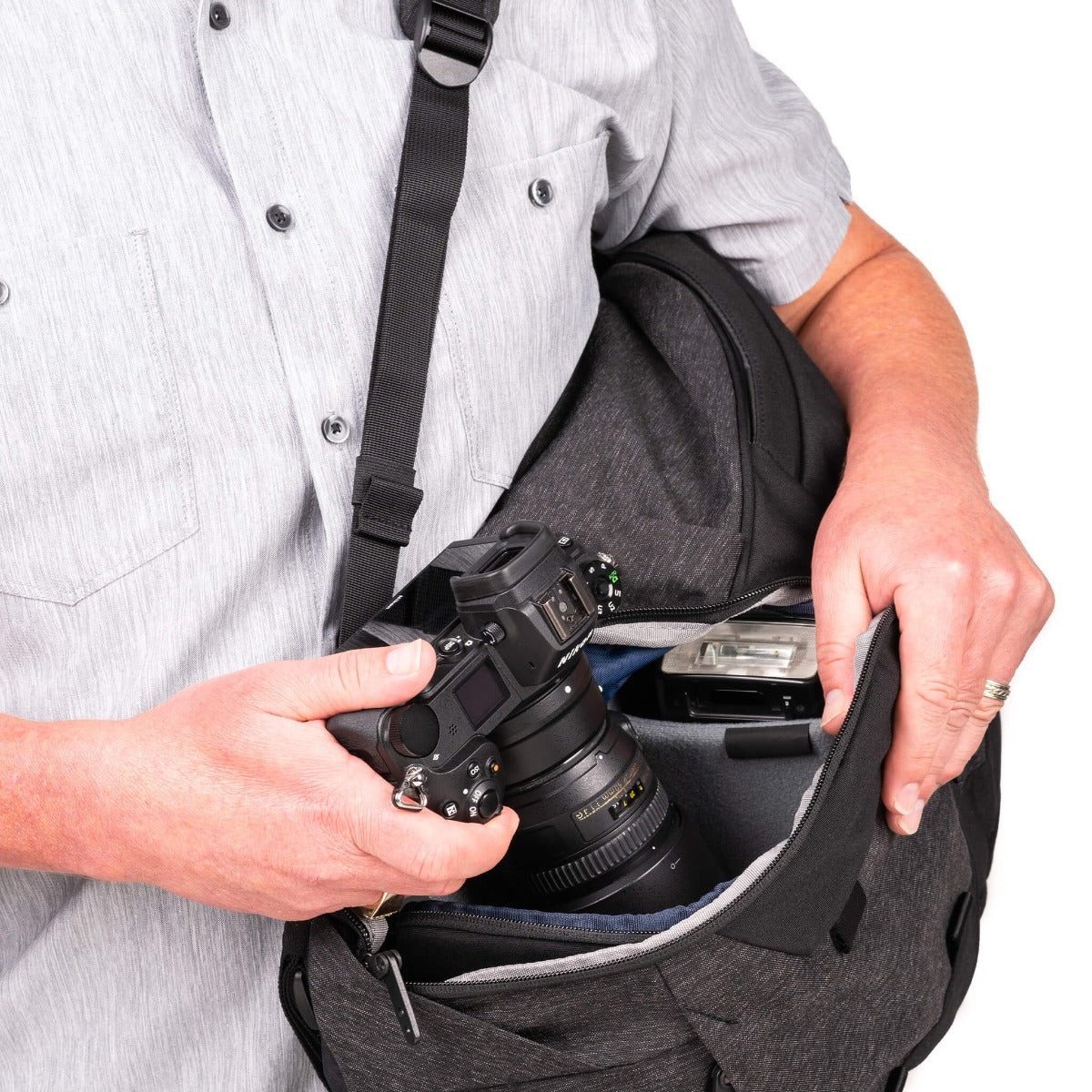 thinkTANK SpeedTop 20 Backpack - Black/Grey 