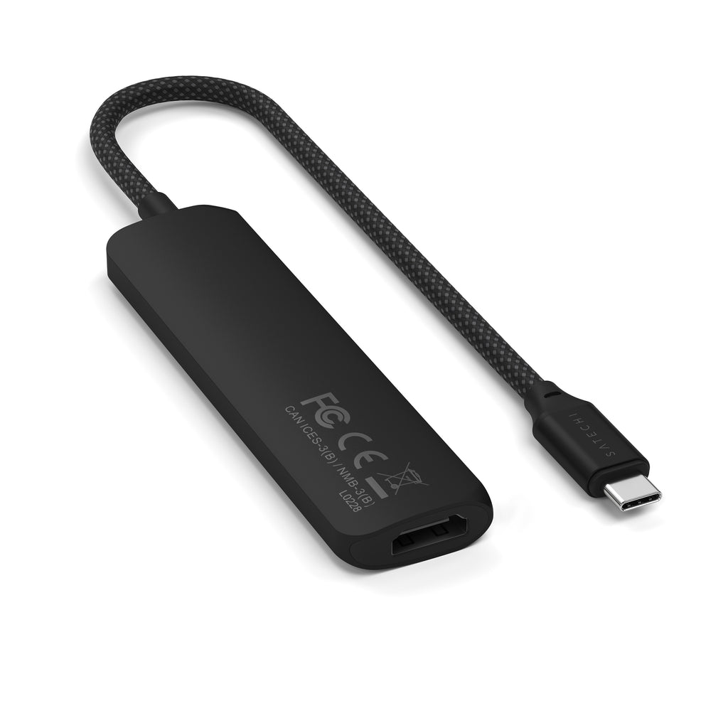 Satechi 4-in-1 USB-C Slim Multiport Adapter (Black)