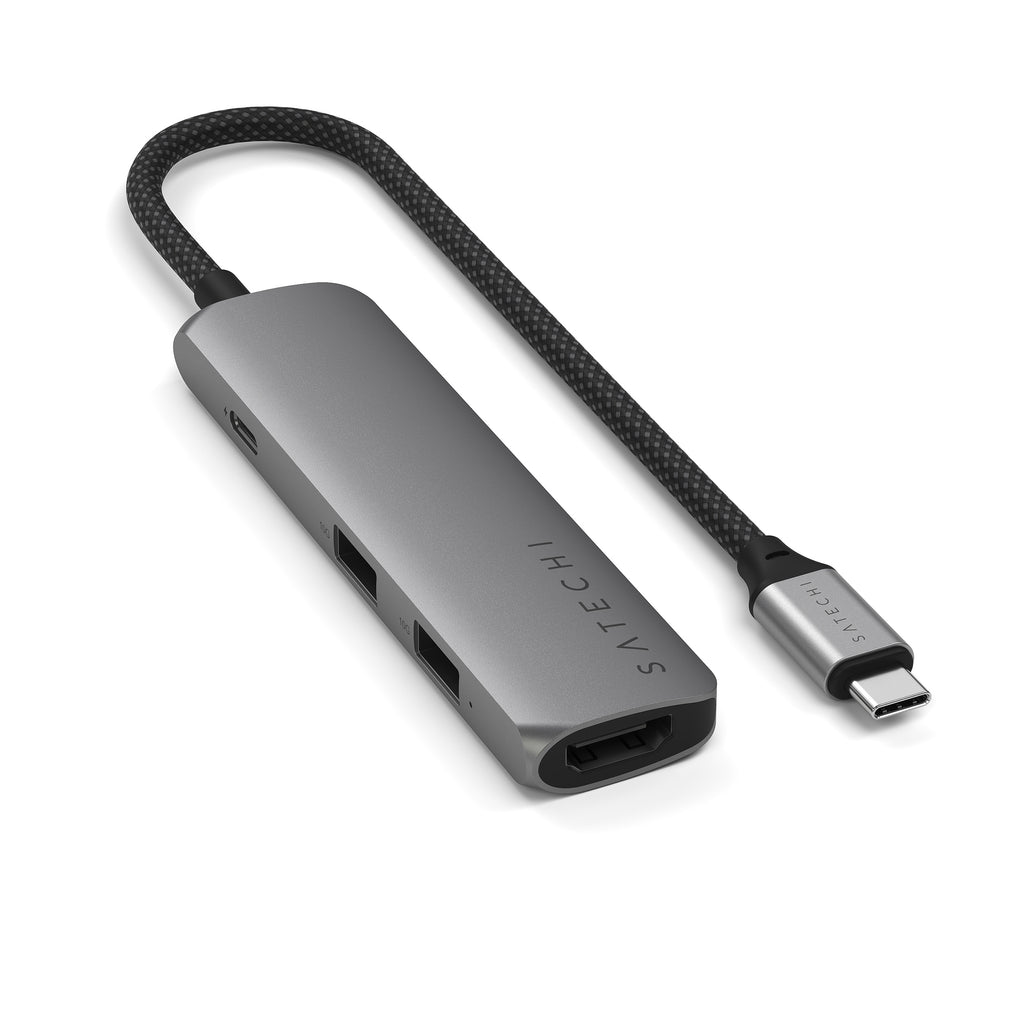 Satechi 4-in-1 USB-C Slim Multiport Adapter (Space Grey)