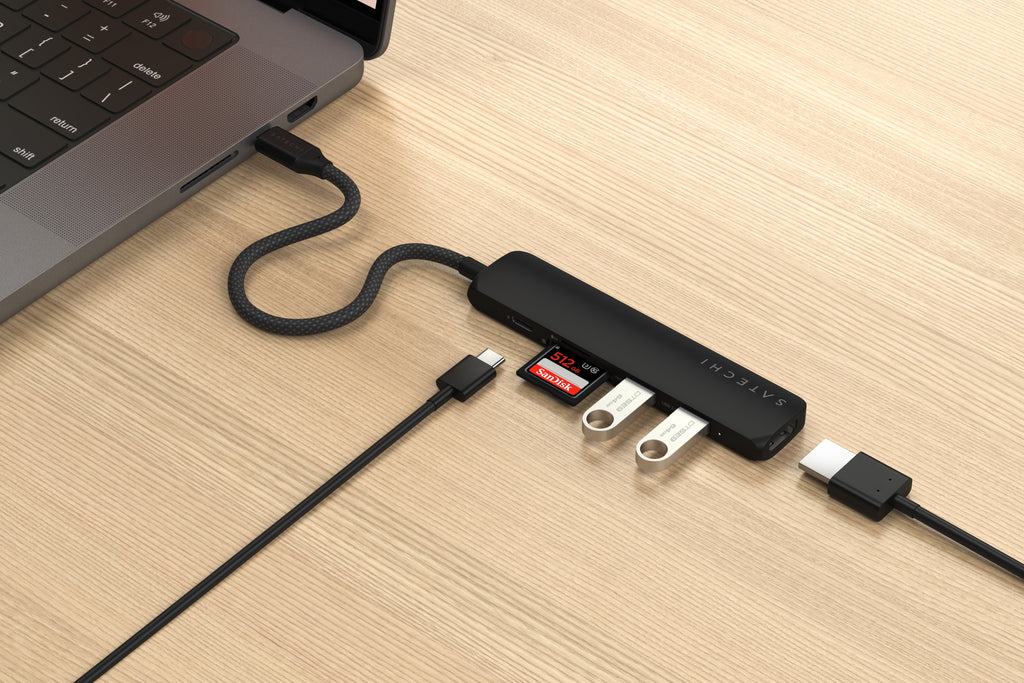 Satechi 6-in-1 USB-C Slim Multiport Adapter (Black)