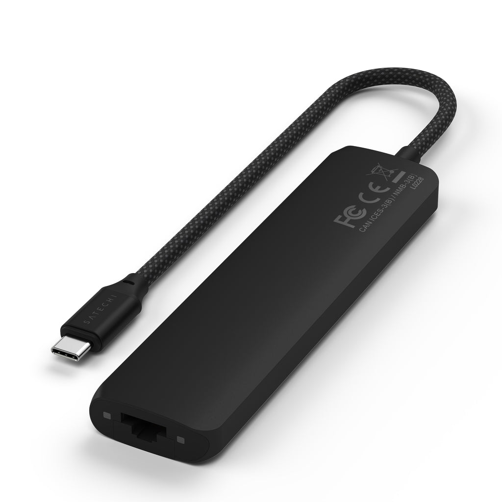 Satechi 7-in-1 USB-C Slim Multiport Adapter (Black) 