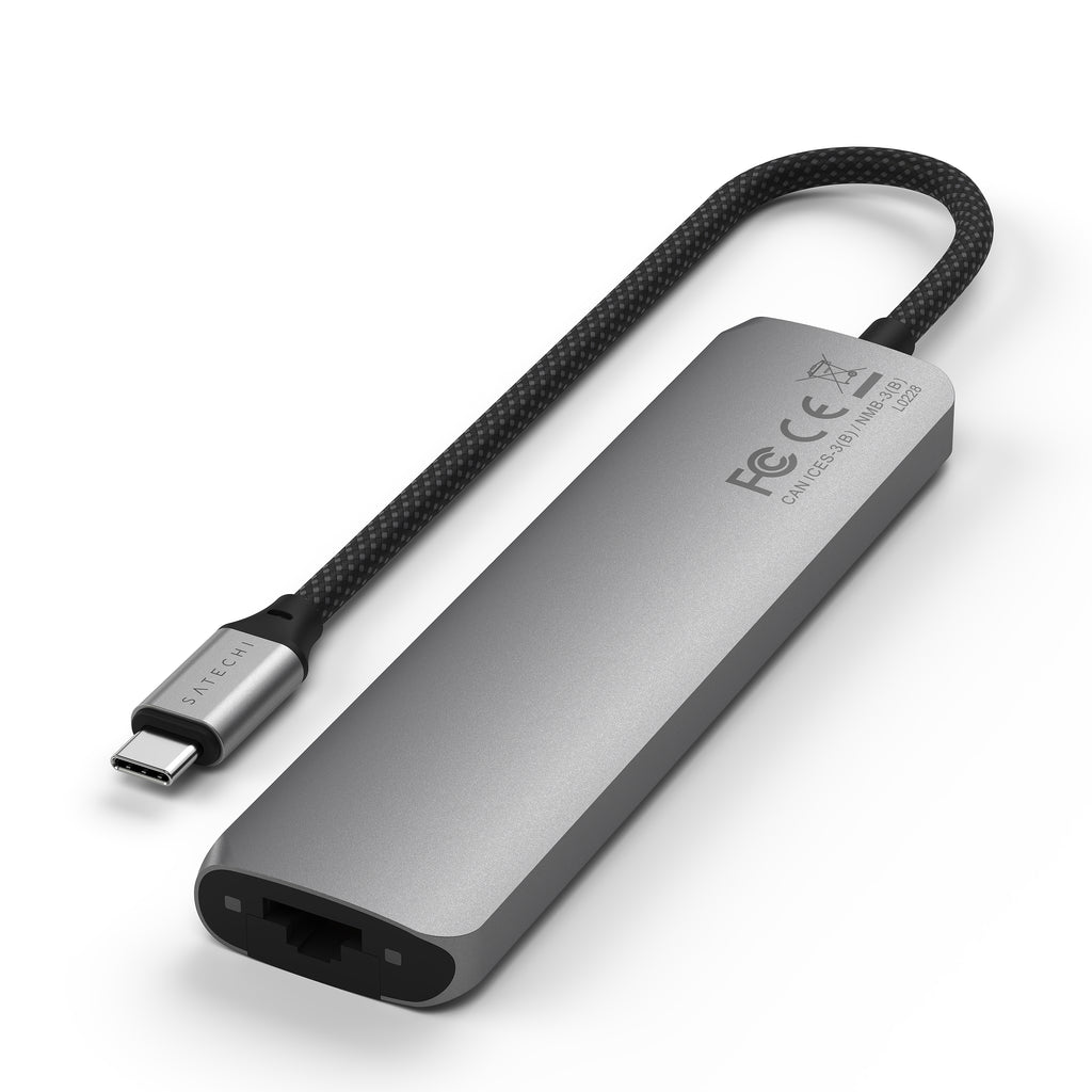Satechi 7-in-1 USB-C Slim Multiport Adapter (Space Grey)