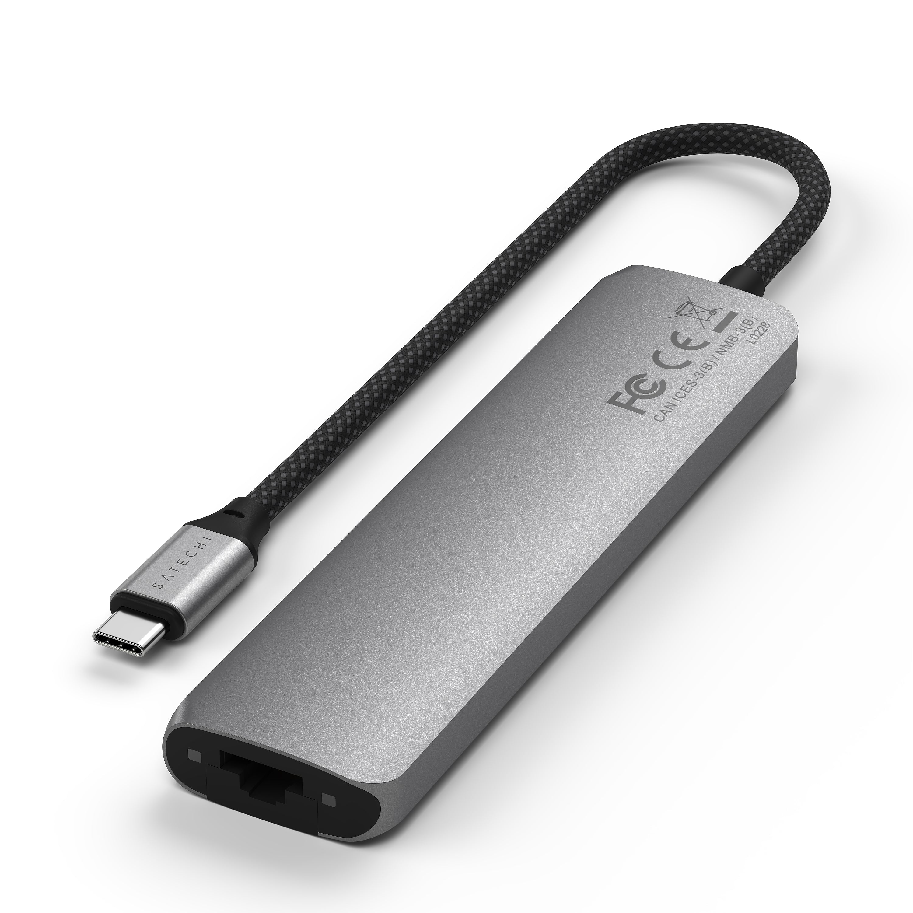 Satechi 7-in-1 USB-C Slim Multiport Adapter (Space Grey)