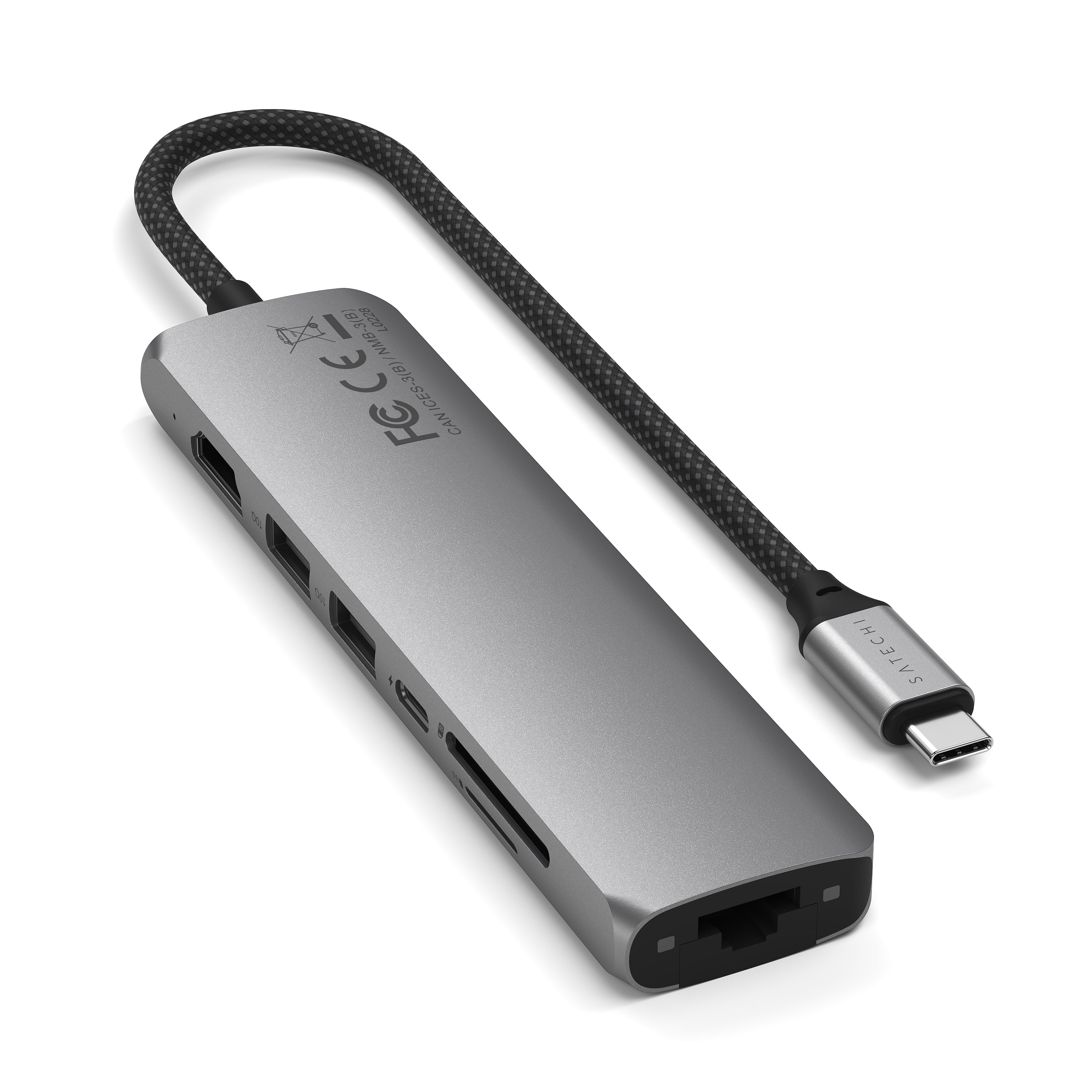 Satechi 7-in-1 USB-C Slim Multiport Adapter (Space Grey)