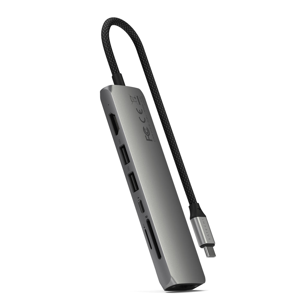 Satechi 7-in-1 USB-C Slim Multiport Adapter (Space Grey)