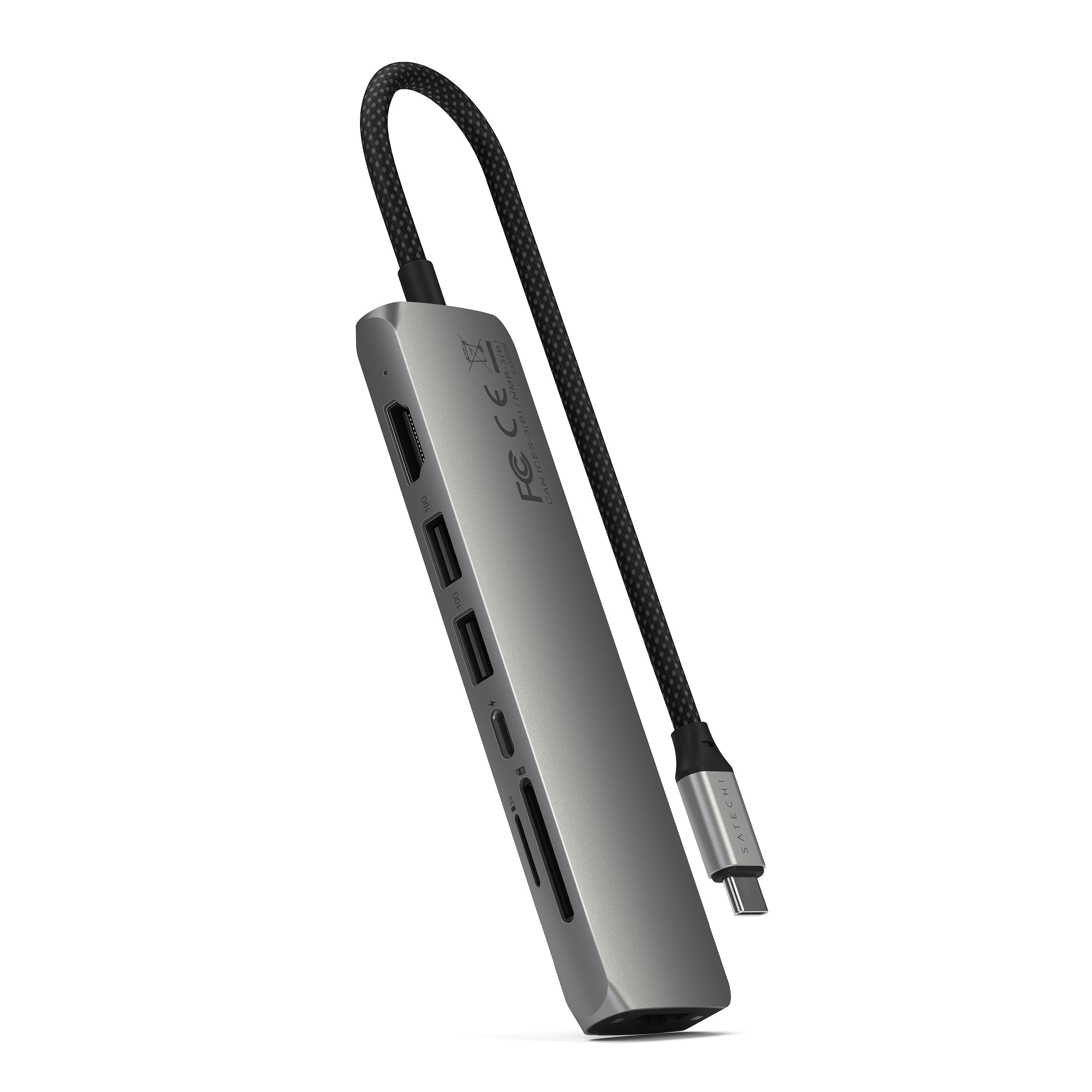 Satechi 7-in-1 USB-C Slim Multiport Adapter (Space Grey)
