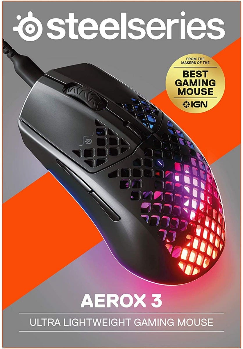 SteelSeries Aerox3 RGB Ultra Lightweight Gaming Mouse