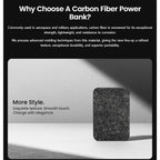 Sharge CarbonMag 10K - Wireless Carbon Fiber Power Bank