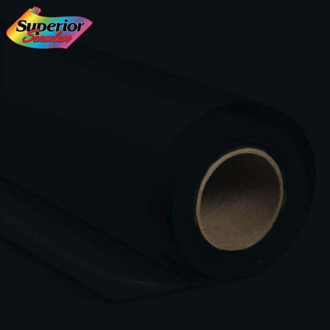 The Superior Jet Black Seamless Background Paper 2.75m x 11m