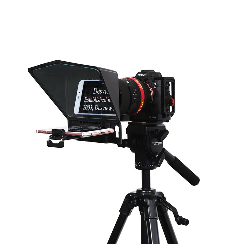 DESVIEW T2 Teleprompter for Smartphone/Tablet/DSLR with Remote Controller