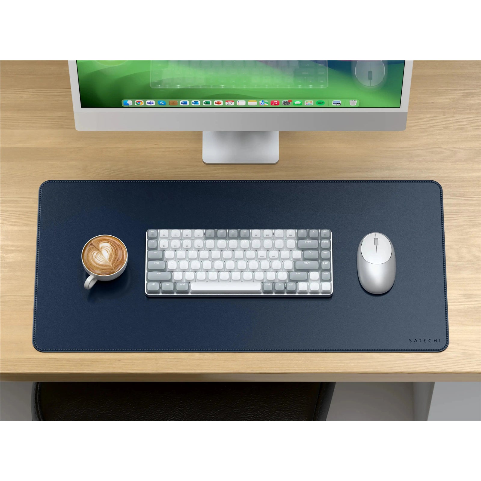 Satechi Vegan-Leather Premium Desk Mat (Navy)