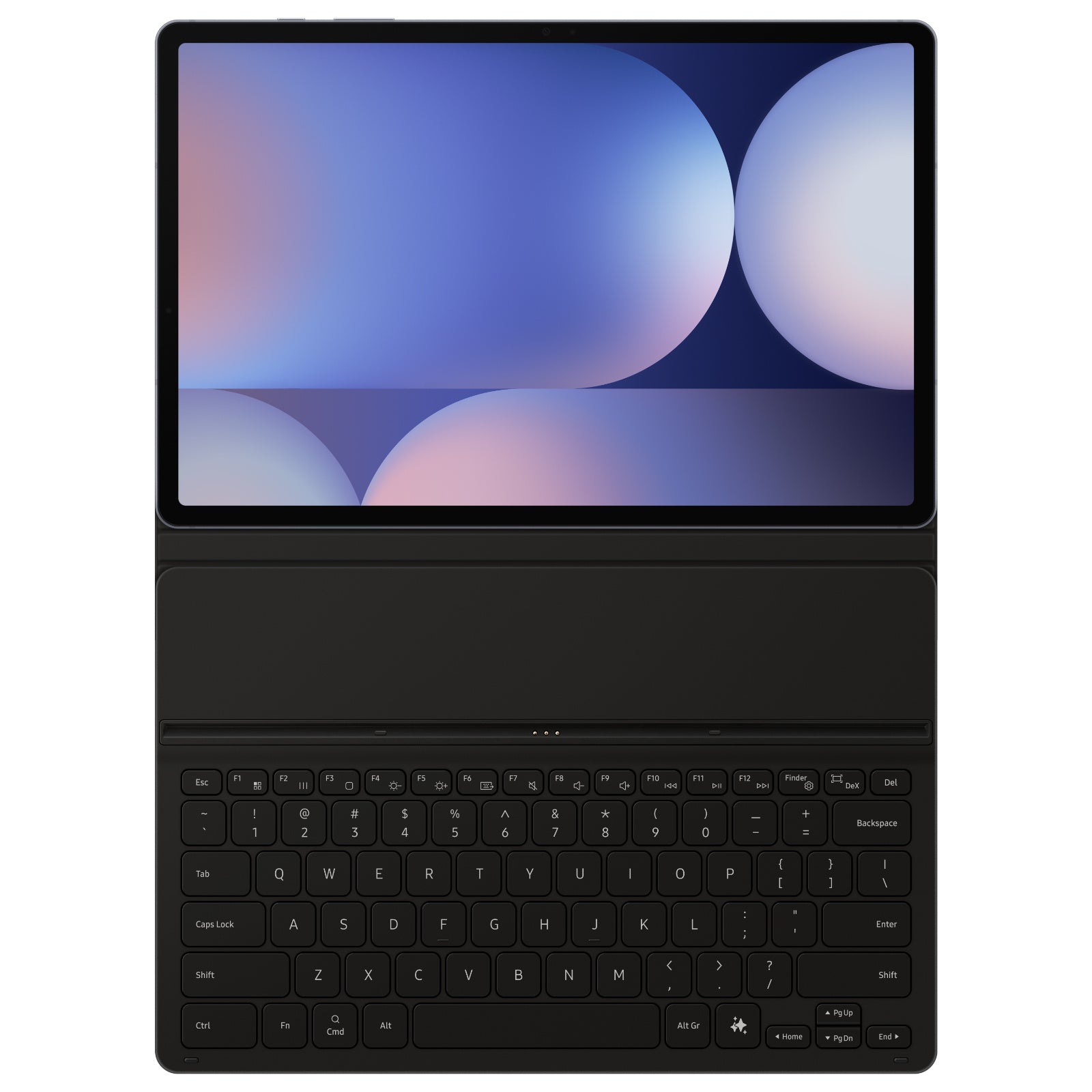 Samsung Book Cover Keyboard Slim with AI Key for Tab S9FE+ Tab S10+ (Black) 