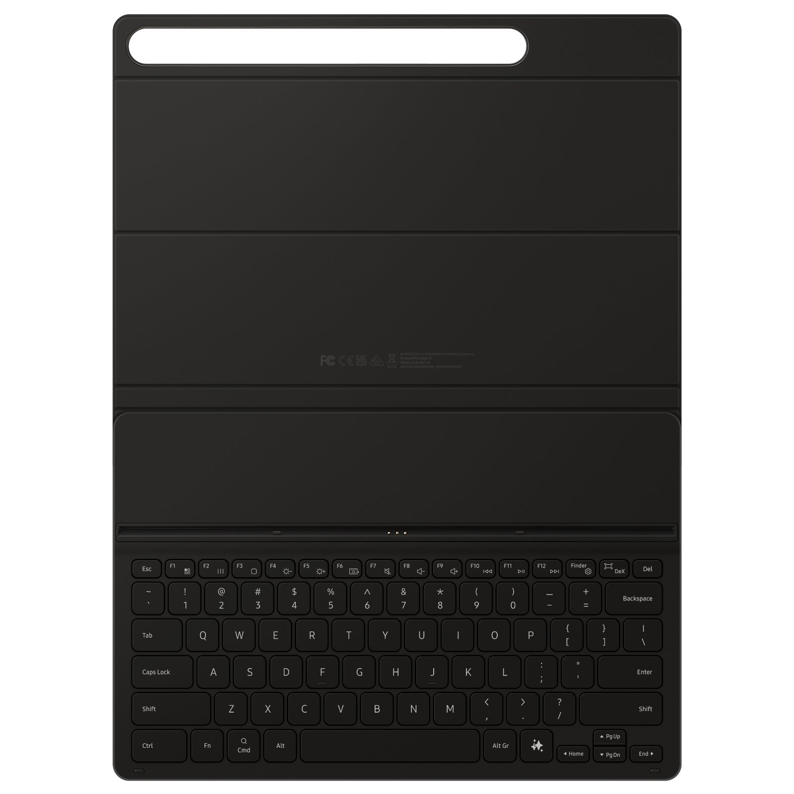 Samsung Book Cover Keyboard Slim with AI Key for Tab S9FE+ Tab S10+ (Black) 