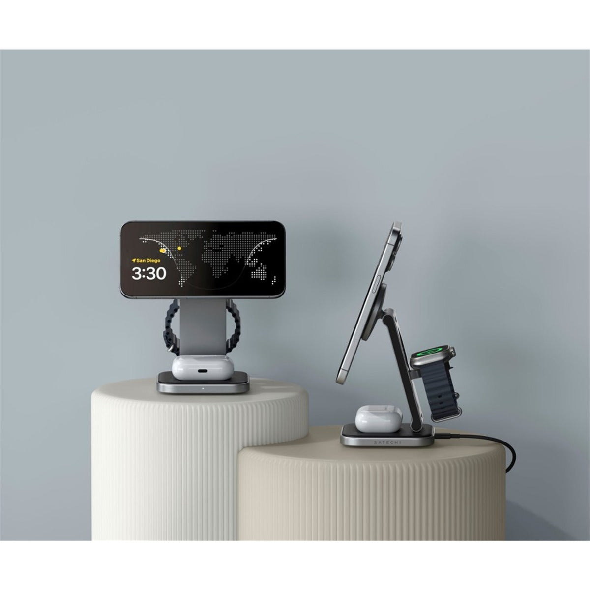 Satechi 3-in-1 Foldable Qi2 Wireless Charging Stand 