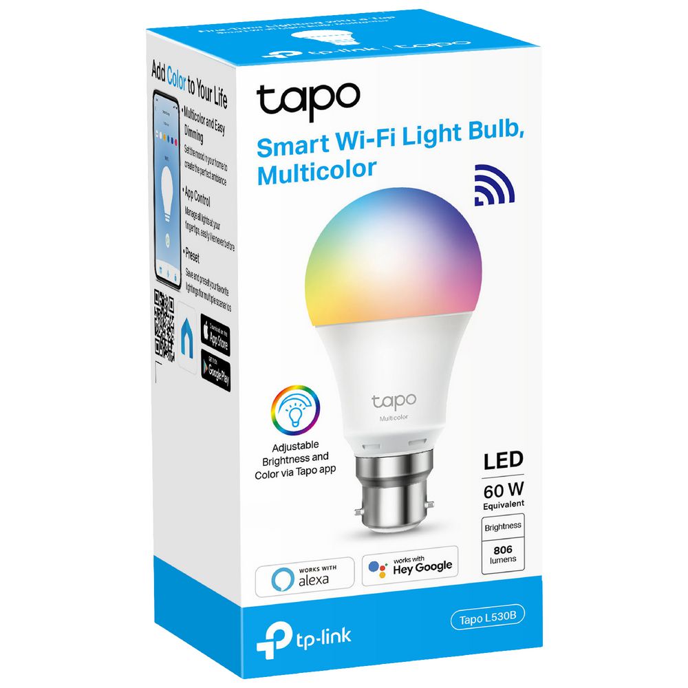Tapo L530 Multicolour Smart Wi-Fi Light Bulb - B22