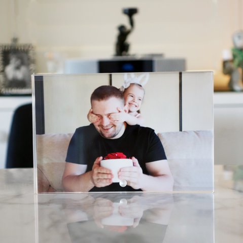6x4" Acrylic Photo Frame with Print