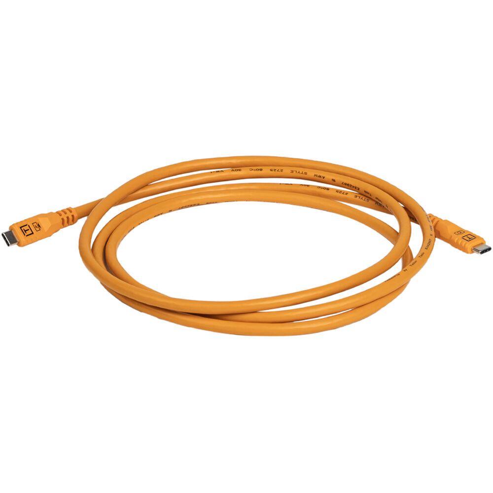 Tether Tools TetherPro 10G USB-C to USB-C Straight to Straight - 1.8m - Orange