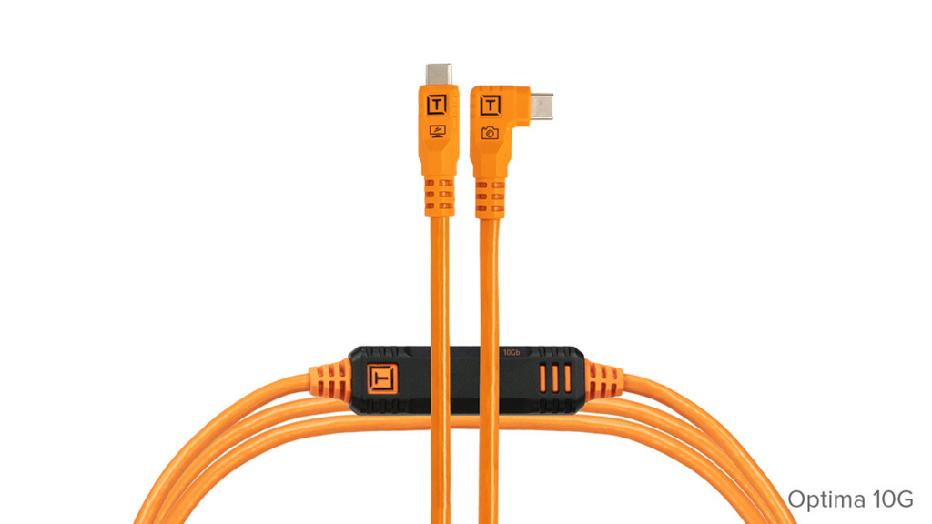 Tether Tools TetherPro 10G USB-C to USB-C Straight to Right - 4.6m - Orange