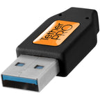TetherPro USB 3 to USB-C 4.6m Black Cable