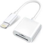 For Apple Lightning to SD MicroSD Adapter