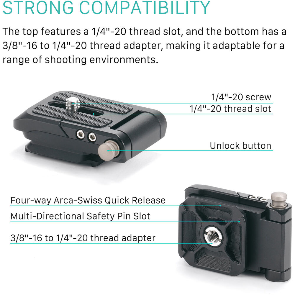 Tilta Agka Foldable Quick Mount Plate - Black