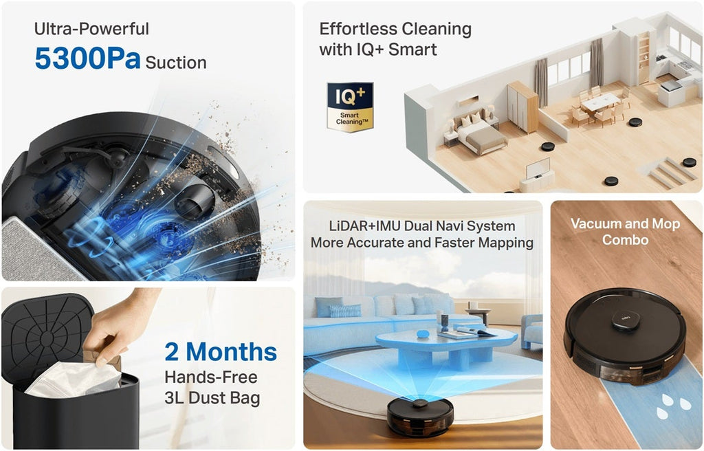 Open Box TP-LINK Tapo RV30 Max 5300Pa Hyper Suction Robot Vacuum Mop
