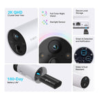 TP-Link Tapo Smart 2K Wire-Free Security Camera System (2 Pack)