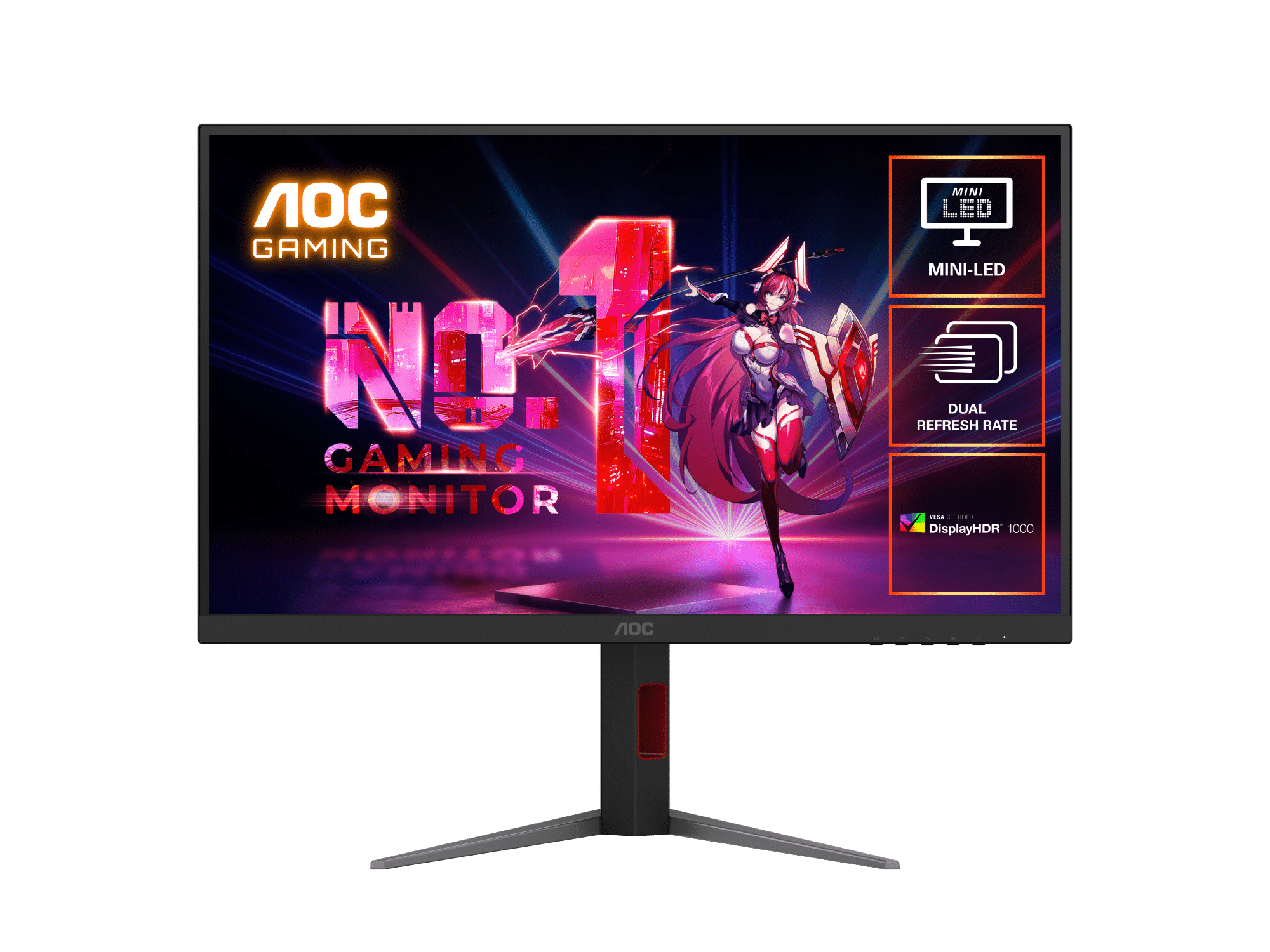AOC U27G4XM 27" 4K Mini-LED 160Hz/320Hz 1ms Dual Refresh Rate Gaming Monitor