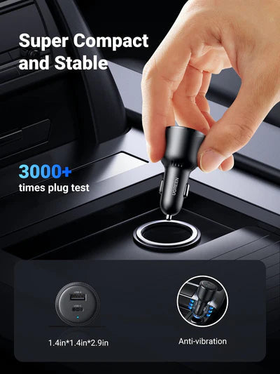 Ugreen 63W USB-C and USB-A Car Charger